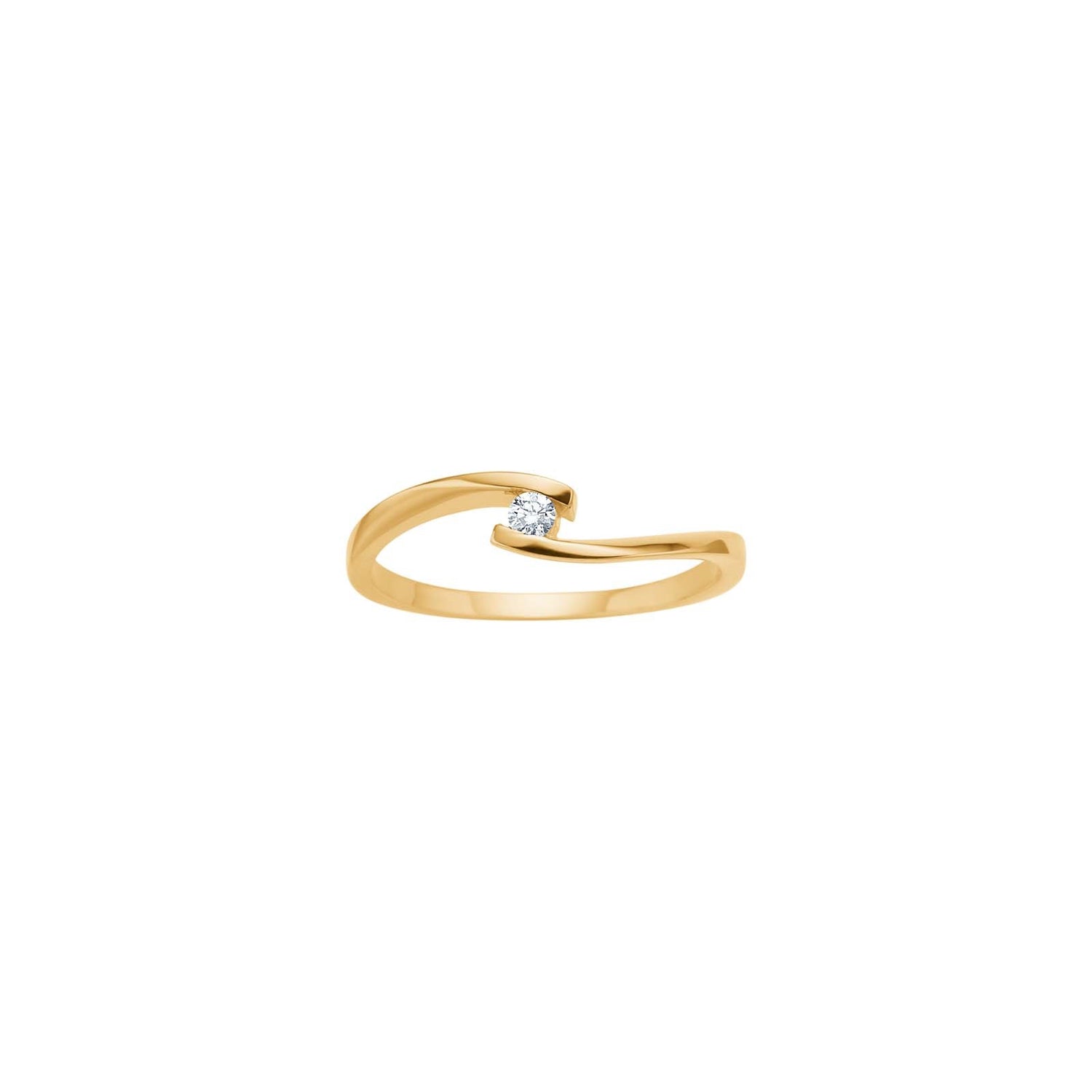 14kt. Goldring m. 0.045 W/SI