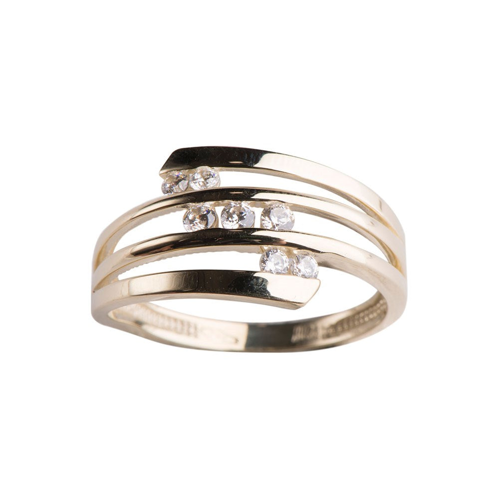 8kt. guldring m/cz