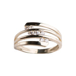 8kt. guldring m/cz