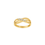 8kt. guldring m/cz