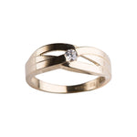 8kt. guldring m/cz