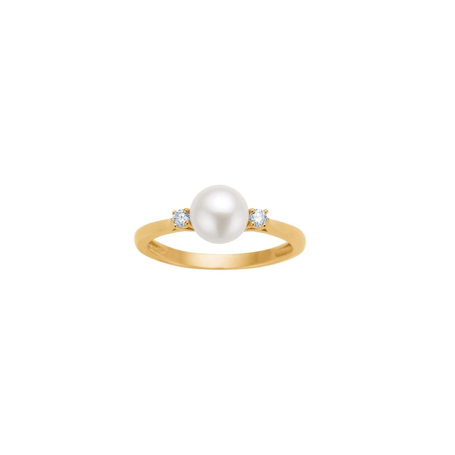 14kt. Goldring m. 0.078 W/SI