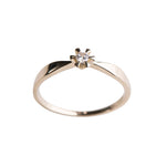 14kt. Goldring m/cz