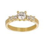 8kt. guldring m/cz