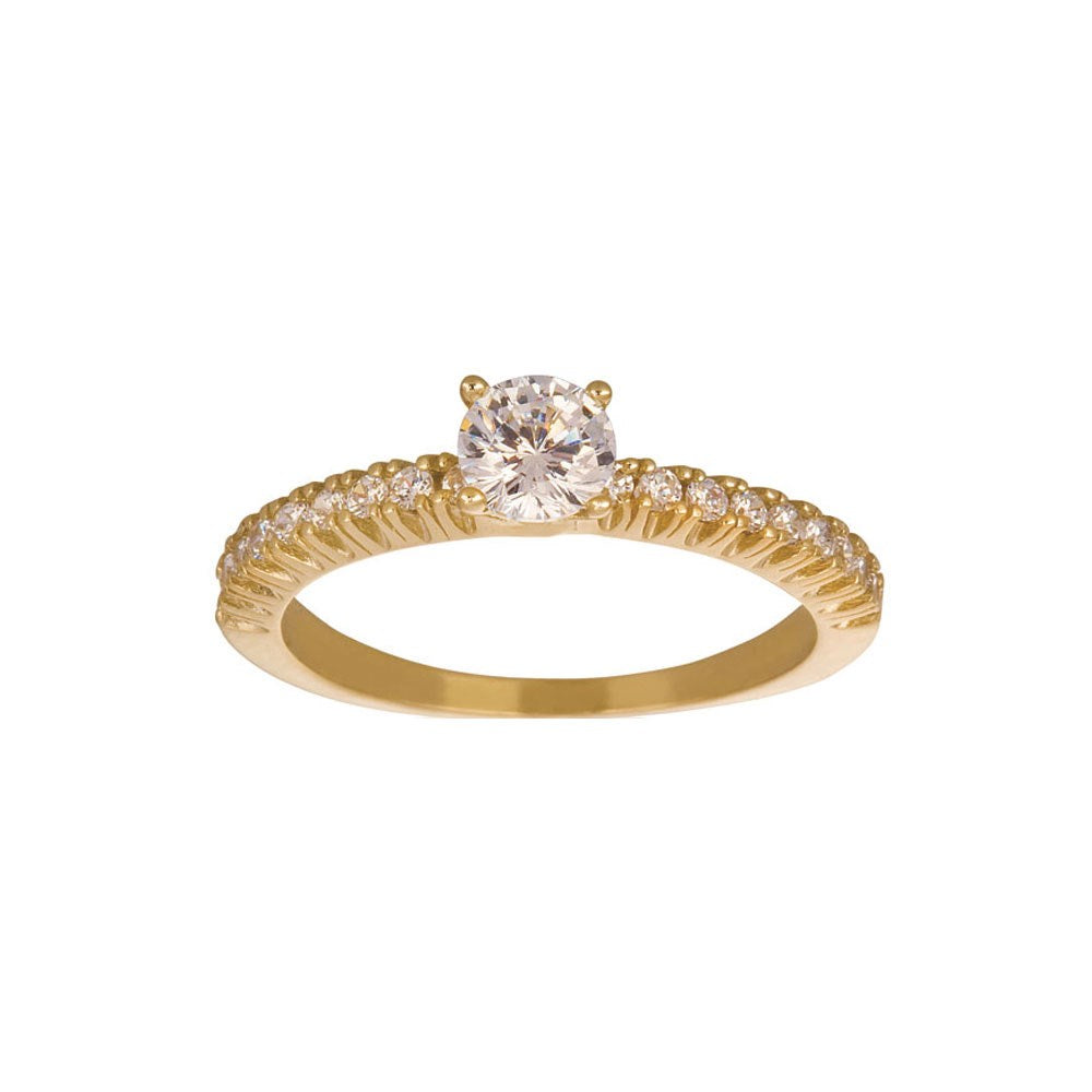 14kt. Goldring m/cz