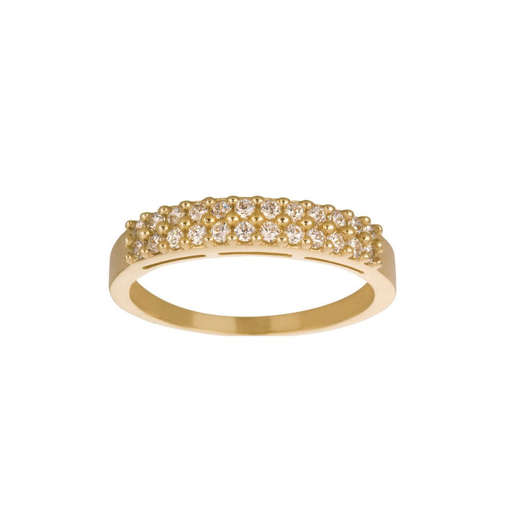 14kt. Goldring m/cz