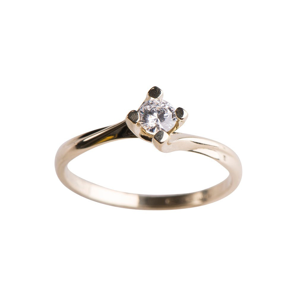 8kt. Goldring m/cz