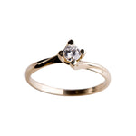 14kt. Goldring m/cz