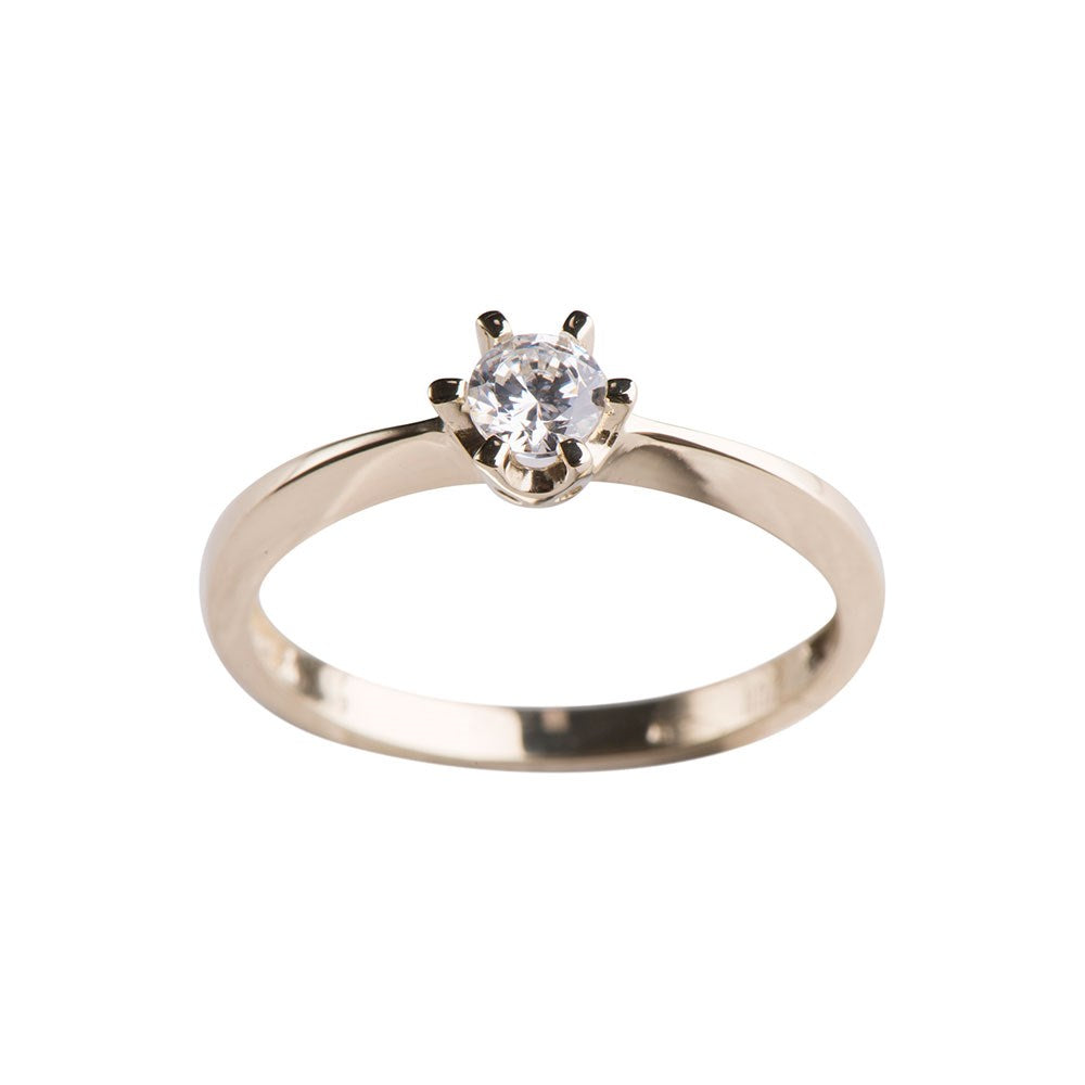 14kt. Goldring m/cz