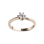 14kt. Goldring m/cz