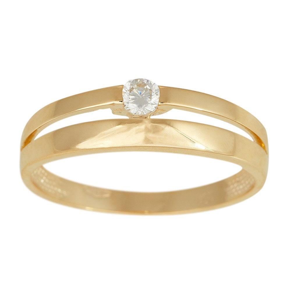 8kt. guldring m/cz