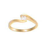 14kt. Goldring m/cz