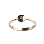 14 kt. Goldring mit Zirkonia
