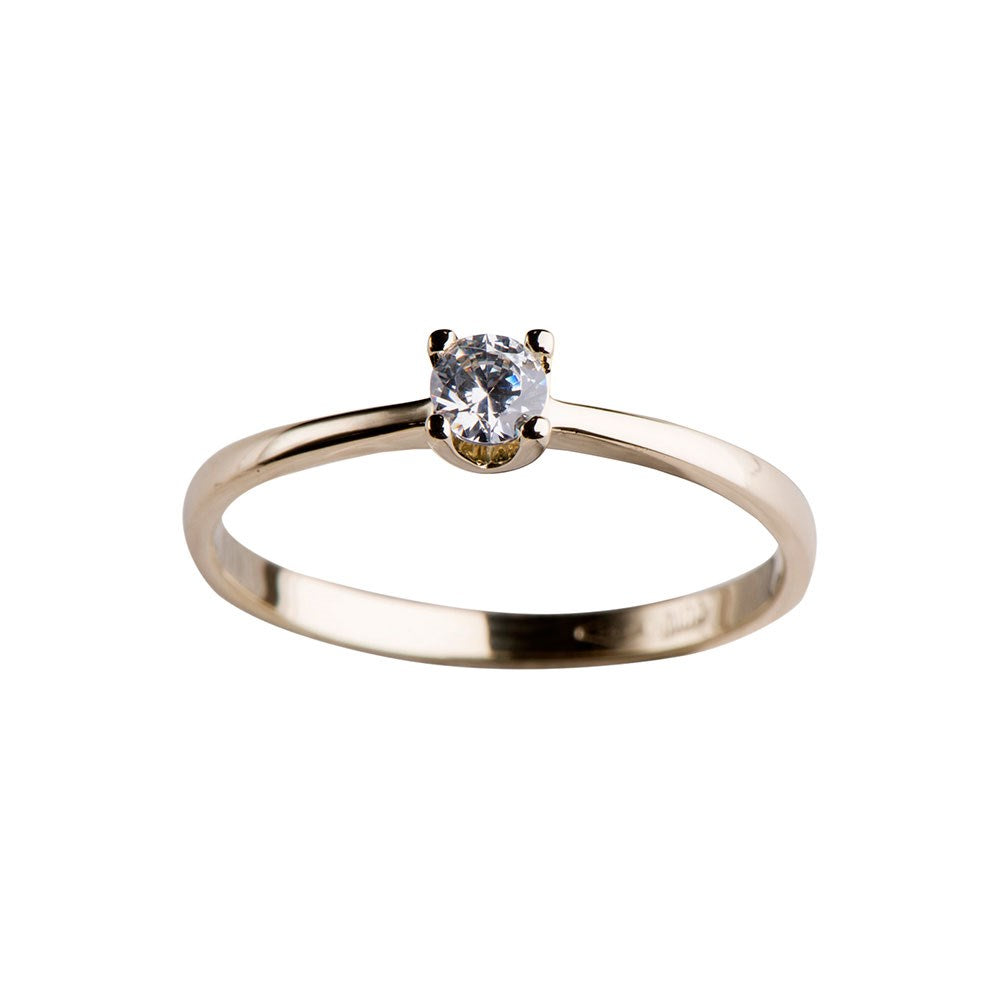 14ct. gold ring w/cz
