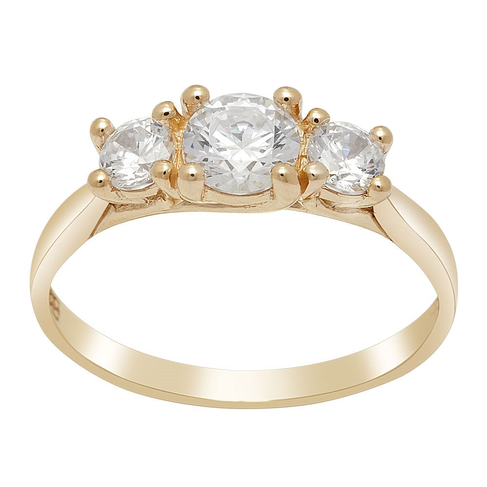 14kt. Goldring m/cz