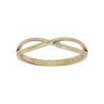 8kt. guldring m/cz