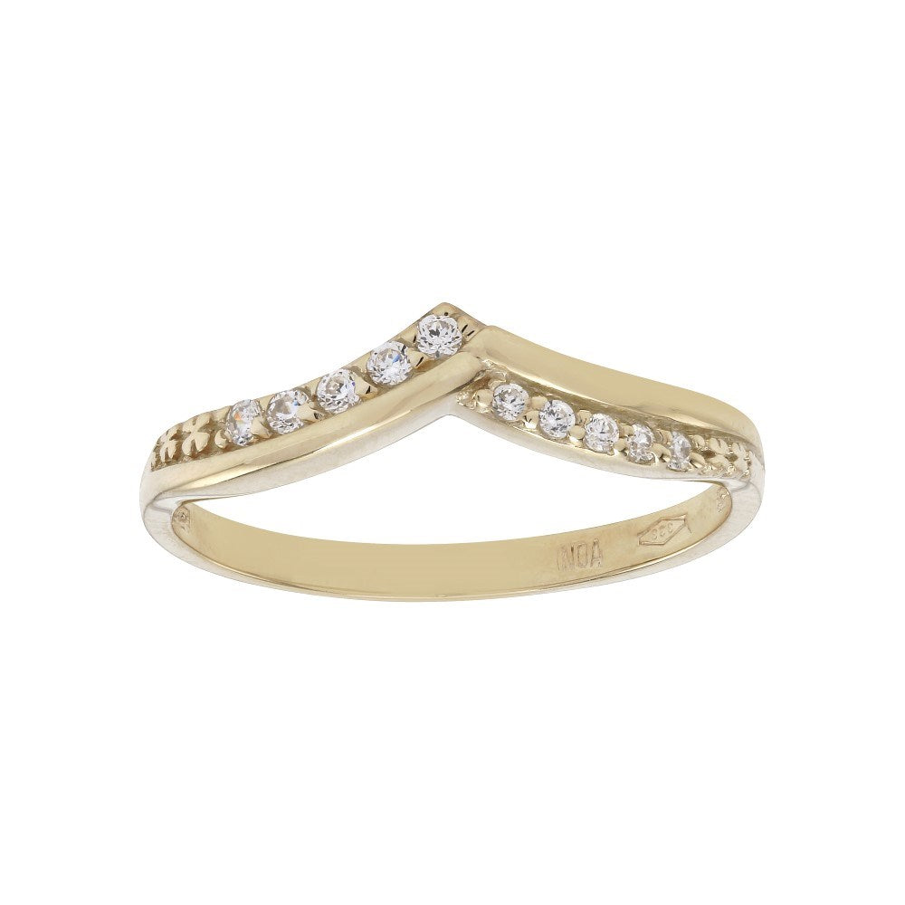 8kt. guldring m/cz