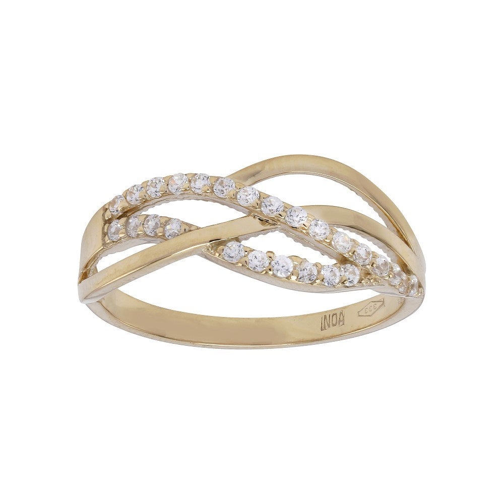 8kt. guldring m/cz