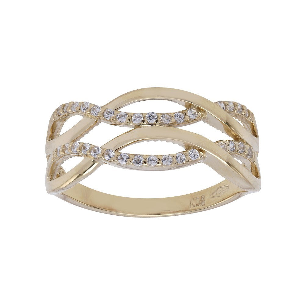 8kt. Goldring m/cz