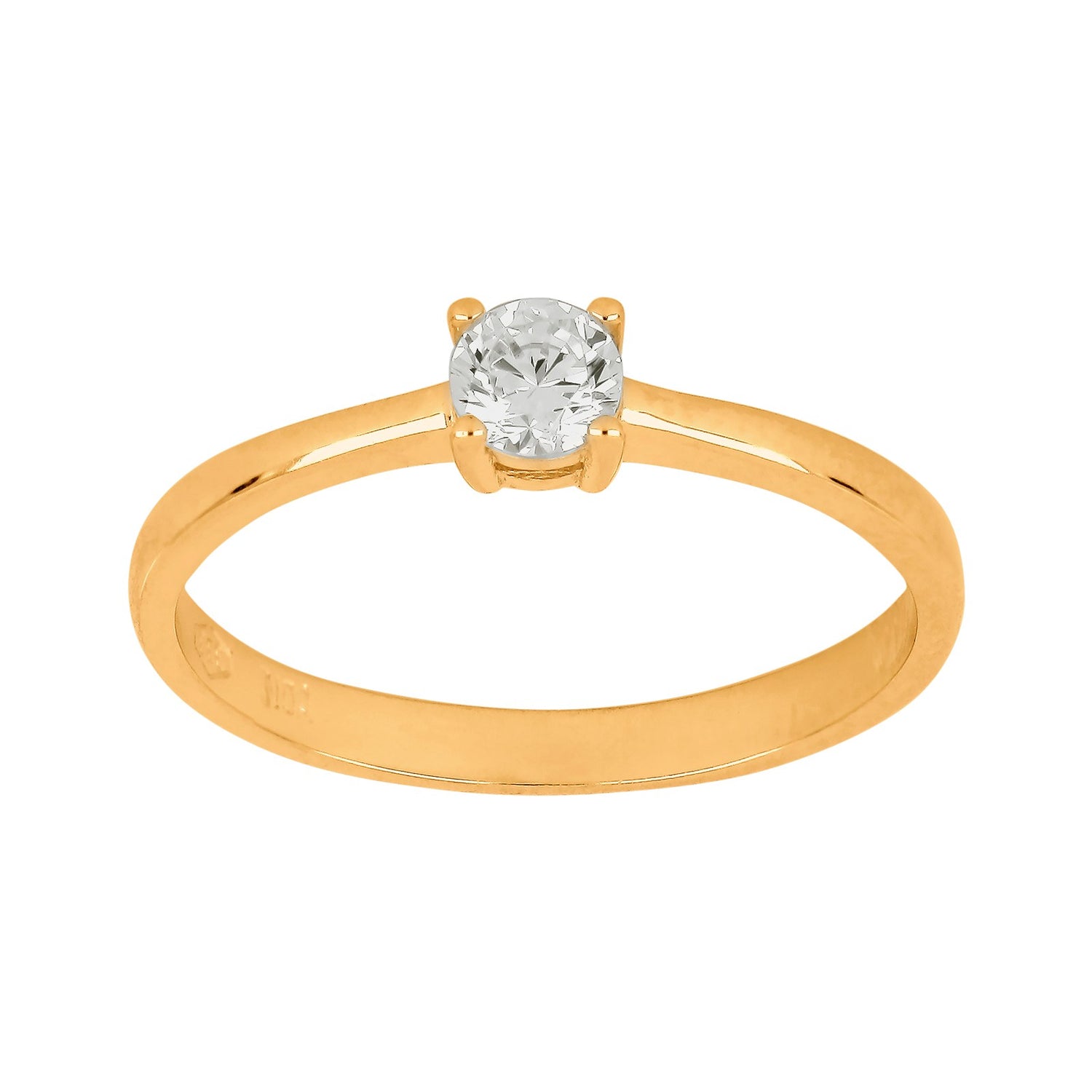 14kt. Goldring m/cz