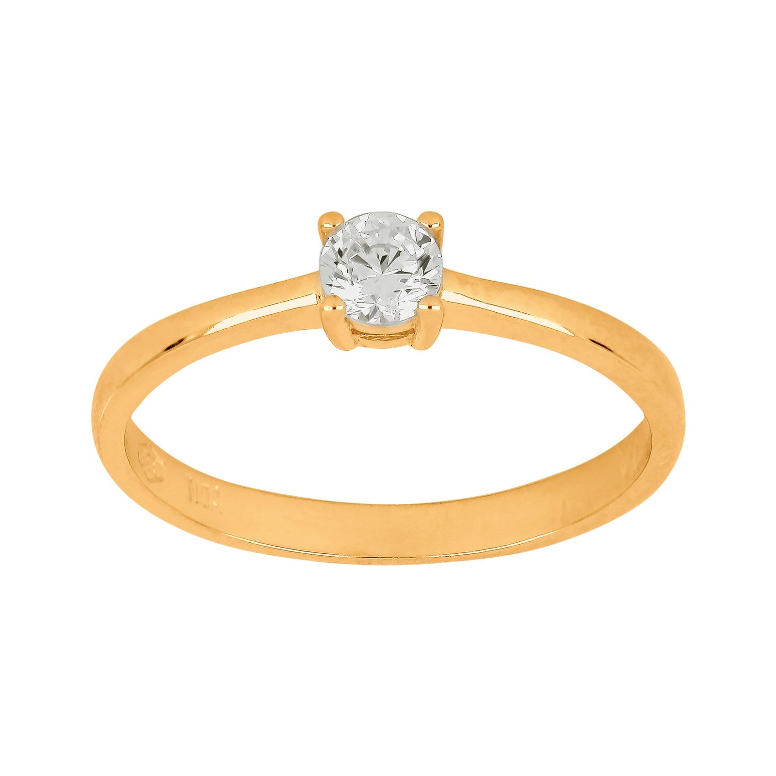 14kt. Goldring m/cz