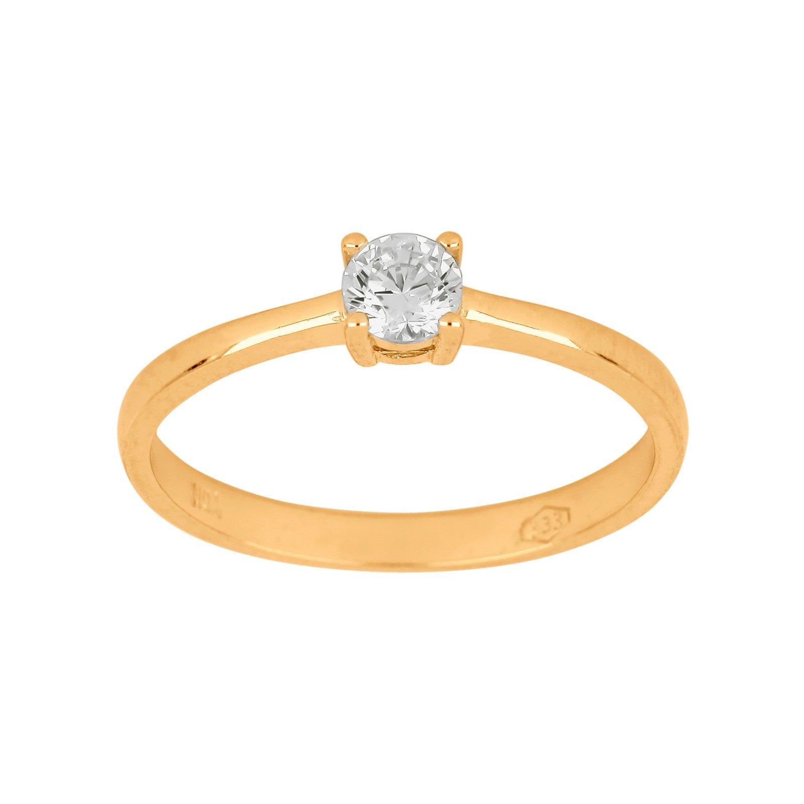 14kt. Goldring m/cz