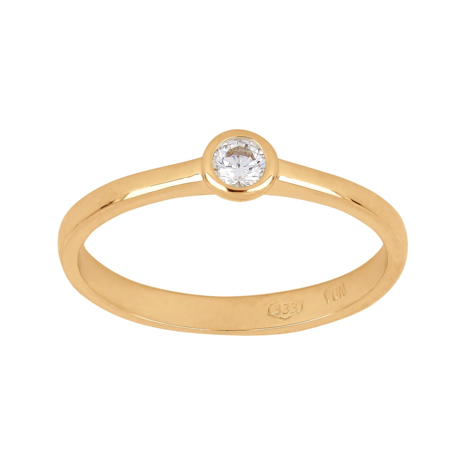 8kt. Goldring m/cz