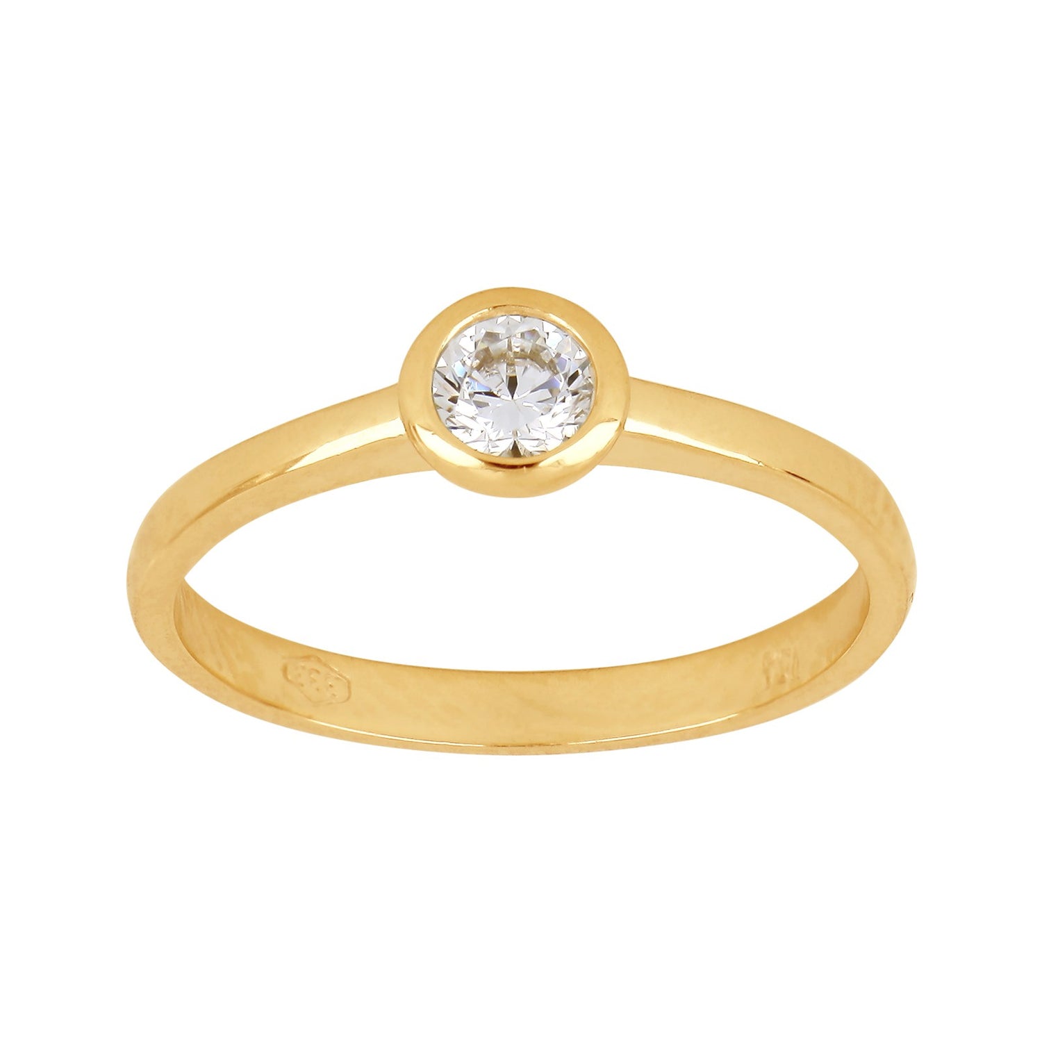 8kt. Goldring m/cz
