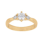 8 kt. guldring m/cz