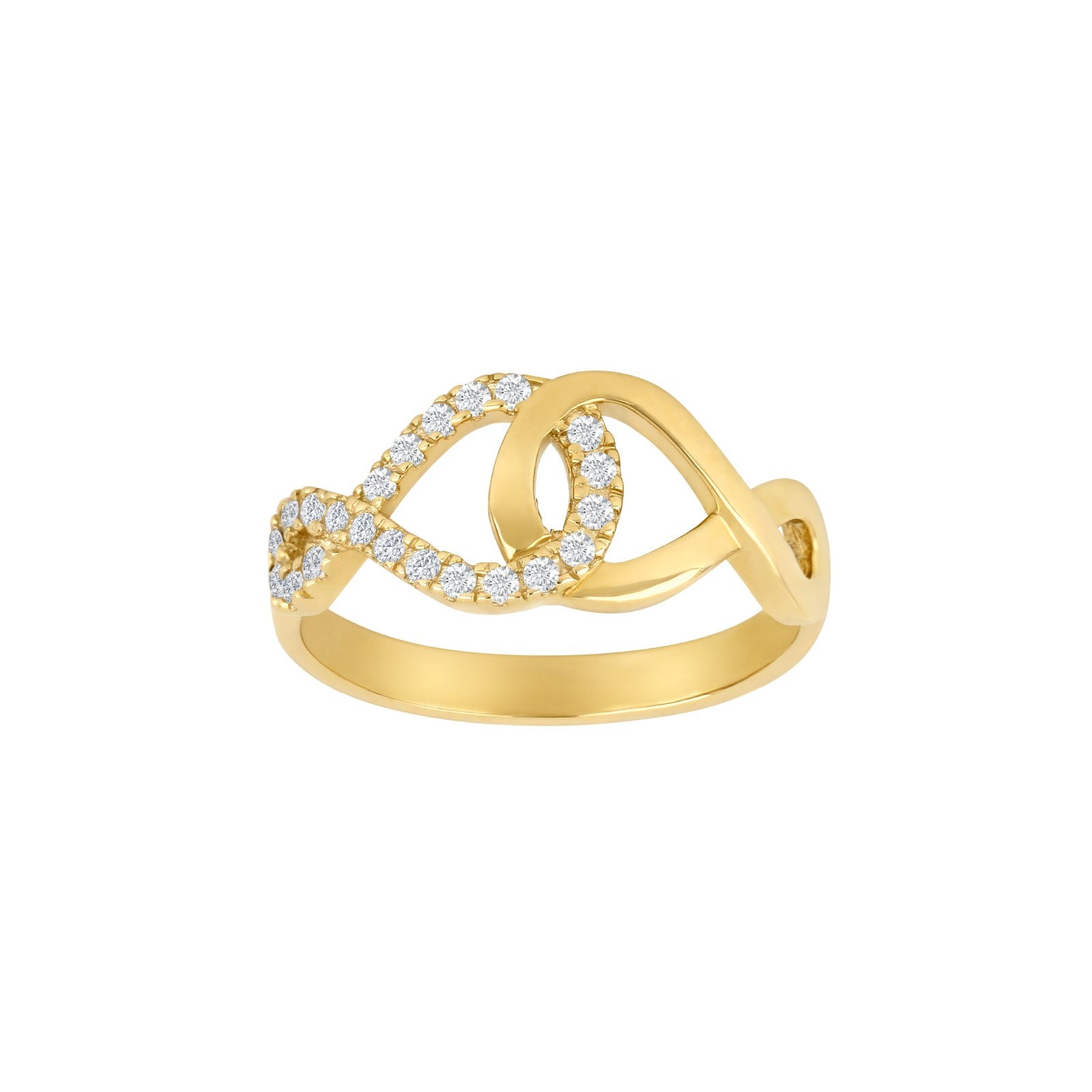 8kt. guldring m/cz