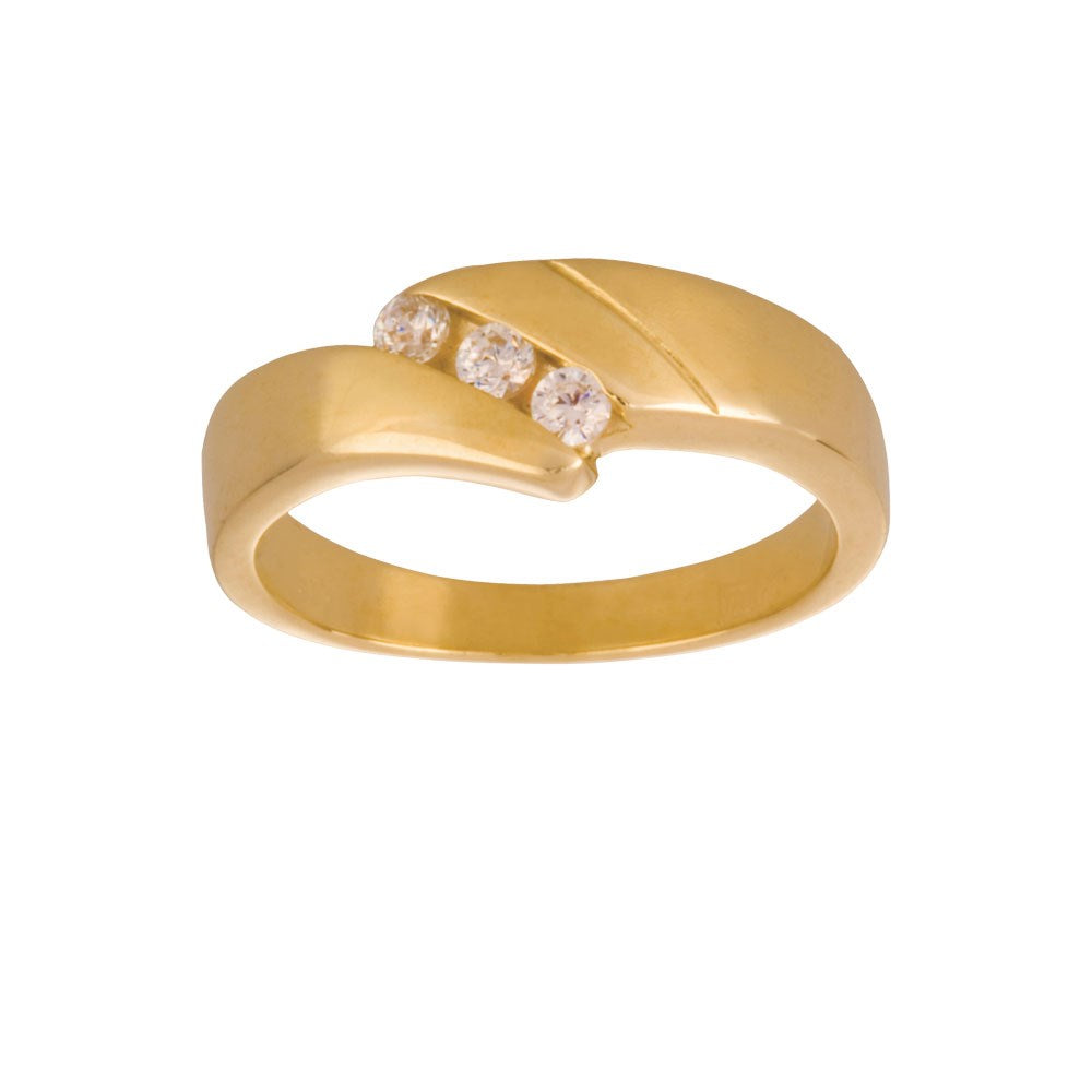 8kt. guldring m/cz