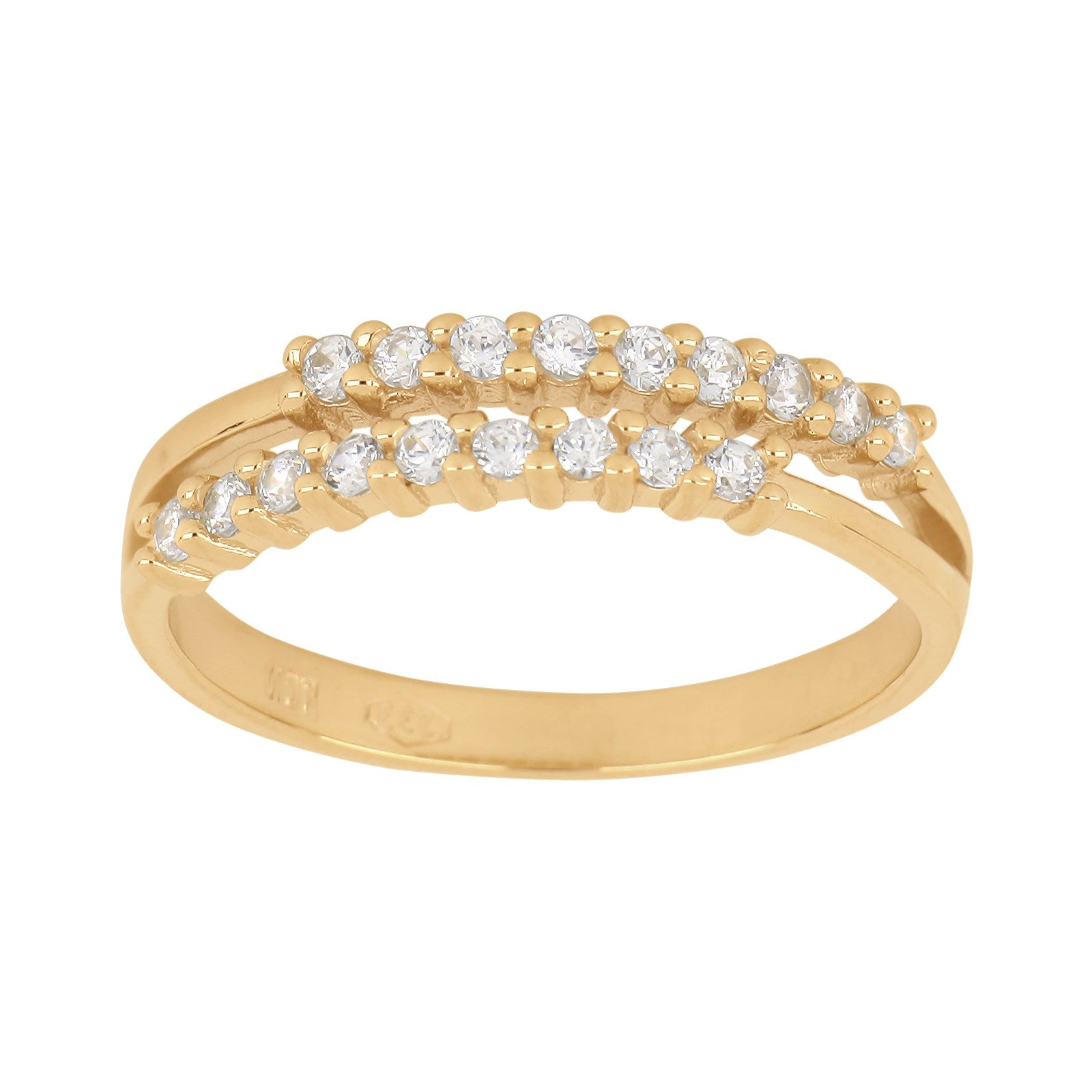 8kt. guldring m/cz