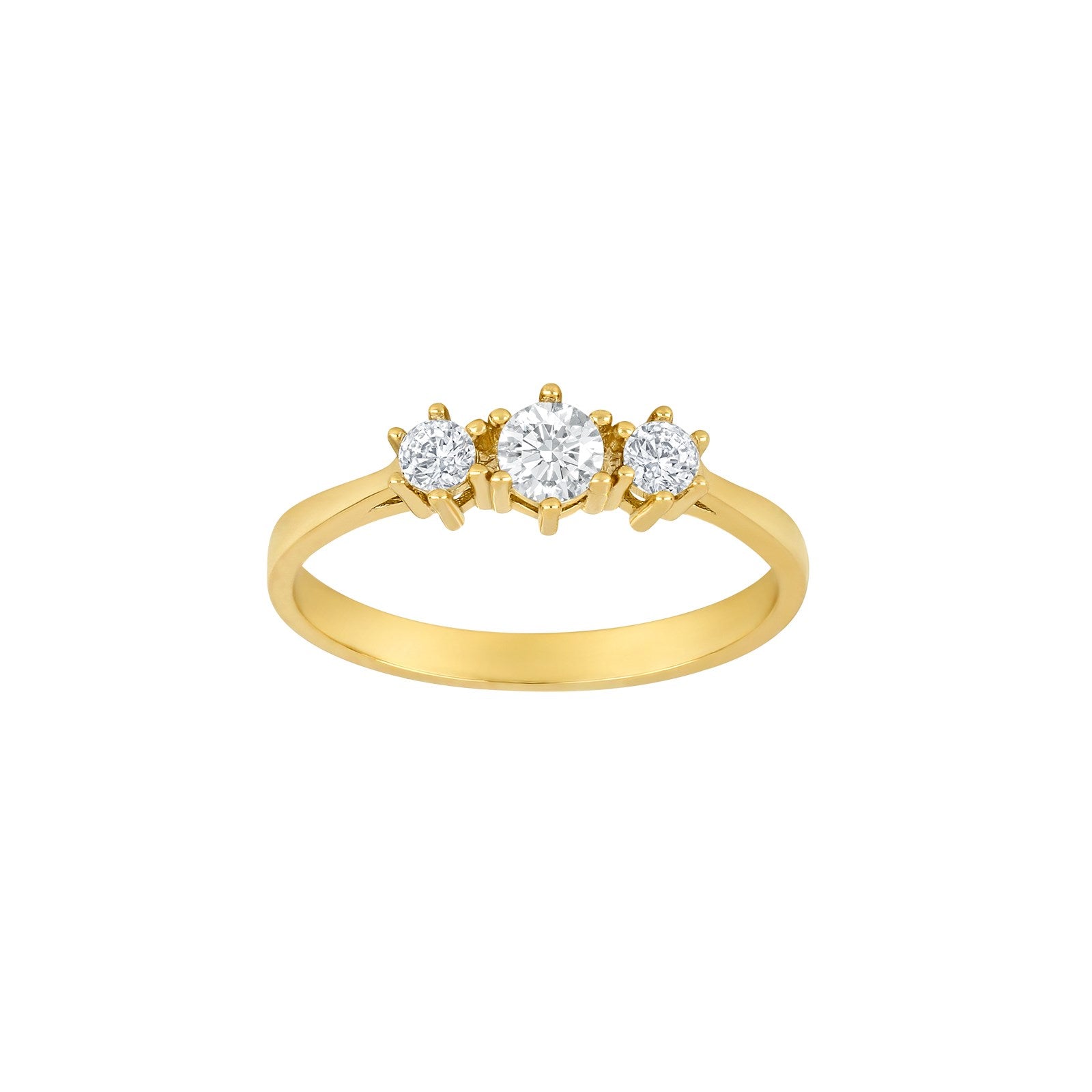 8kt. guldring m/cz