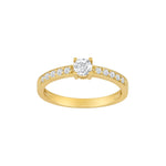 14kt. Goldring m/cz