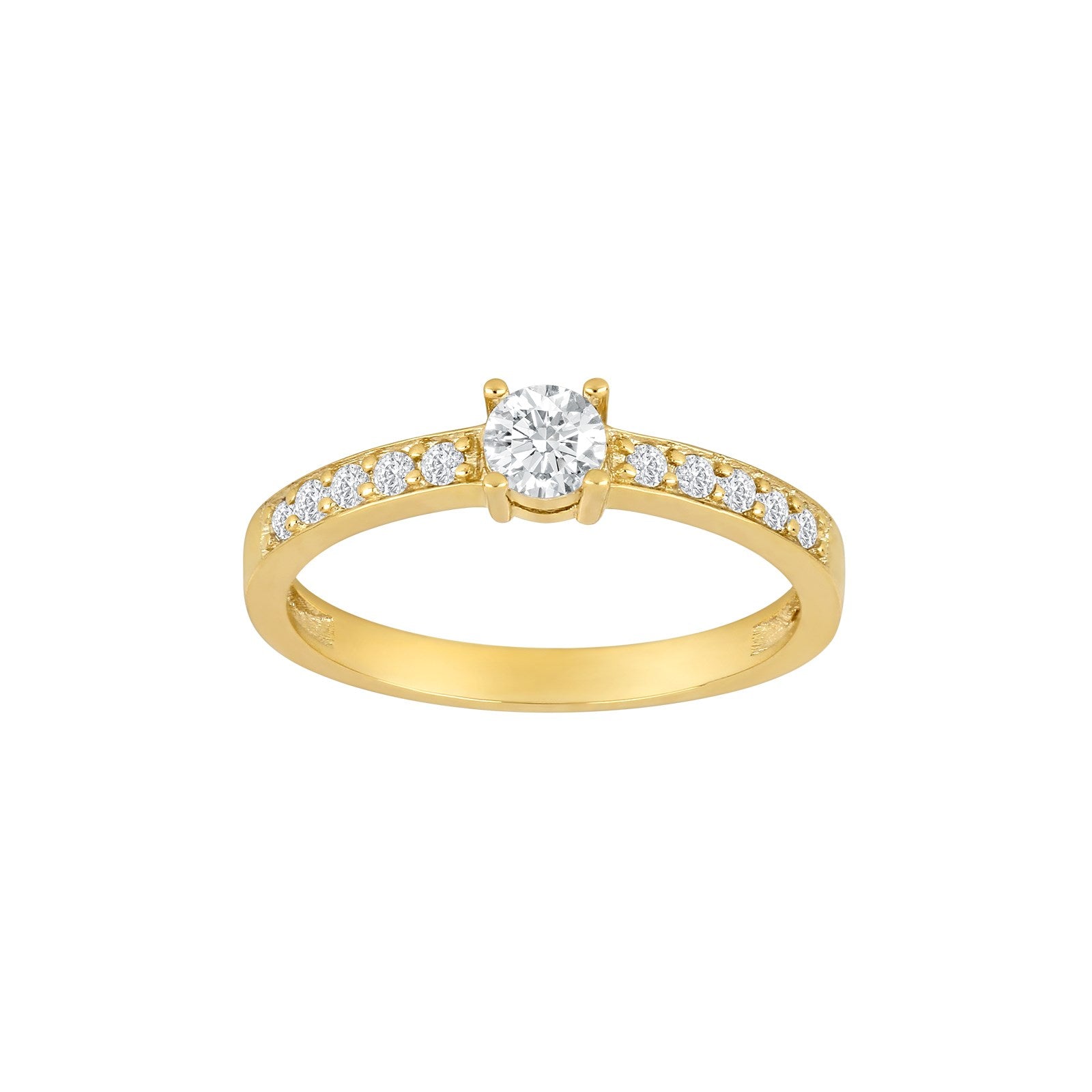 14kt. Goldring m/cz