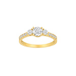 8kt. guldring m/cz