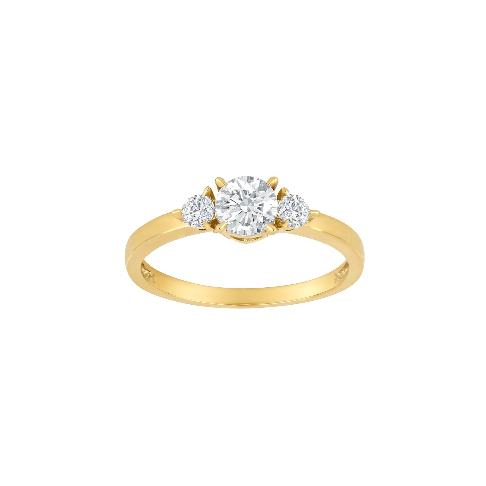 14kt. Goldring m/cz