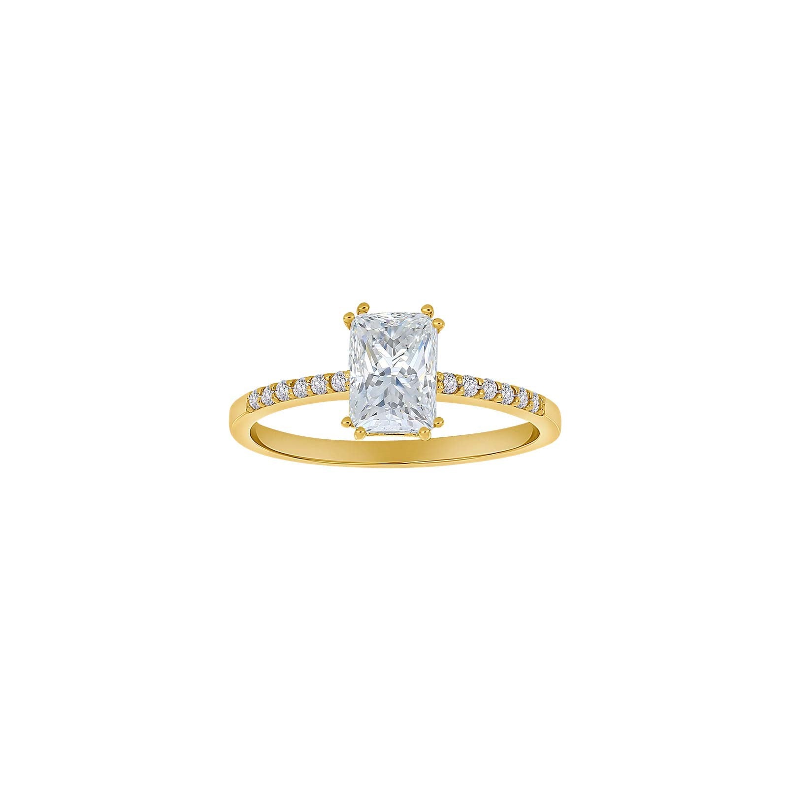8kt. guldring m/cz