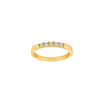 8kt. Gold Trauring m. 5 cz.