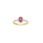 14ct. gold ring w. ruby and 0.104 W/SI