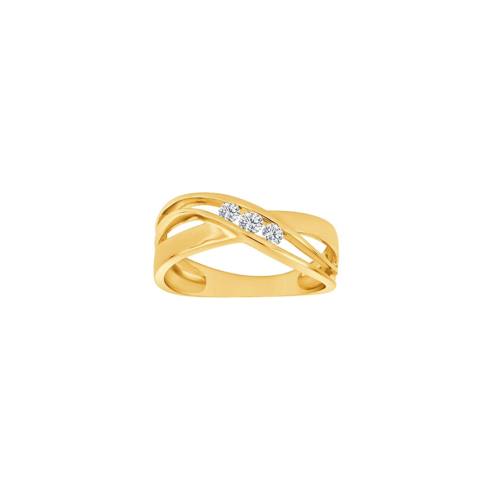 8kt. guldring m/cz