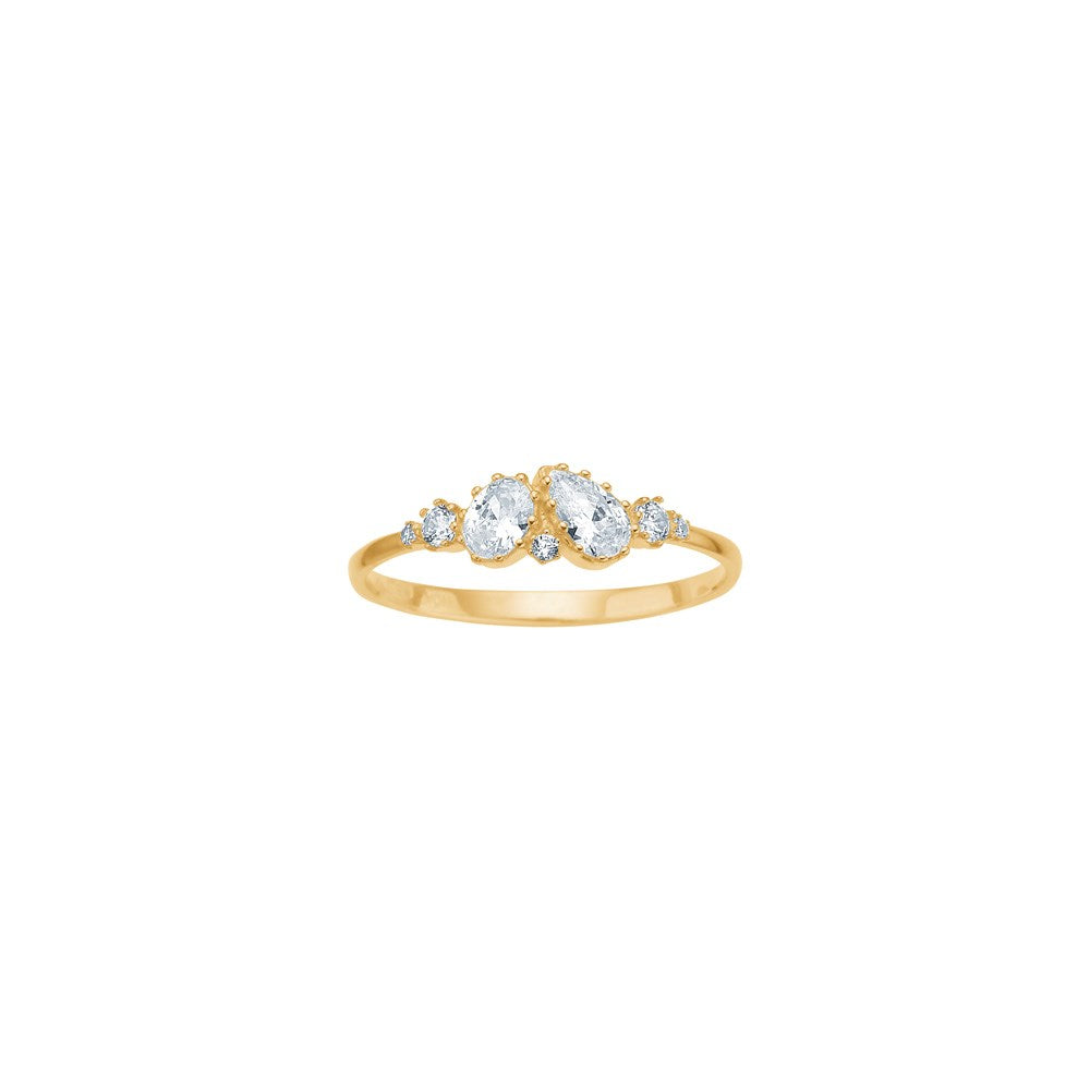 8kt. gold ring with cz