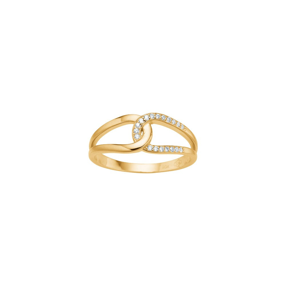8kt. gold ring with cz