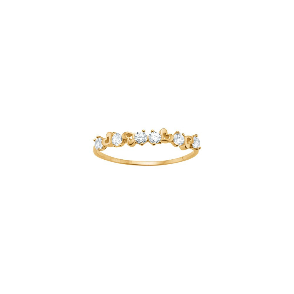 8kt. Goldring Hertzen m/cz