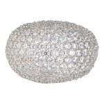 Silver rhd. ring with cz.