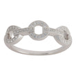Silver ring rhodium-plated w. vision. zirconia