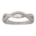 Rod. silver ring with CZ