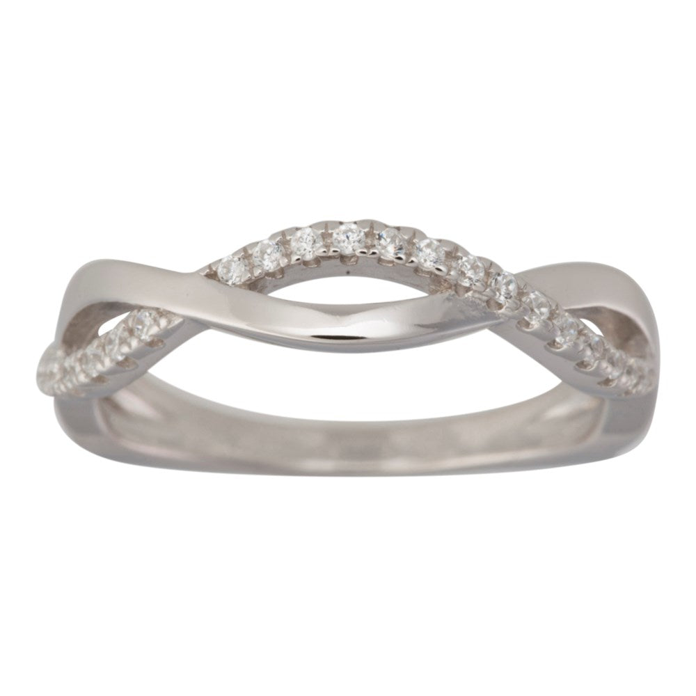Rod. silver ring with CZ