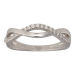 Rod. silver ring with CZ