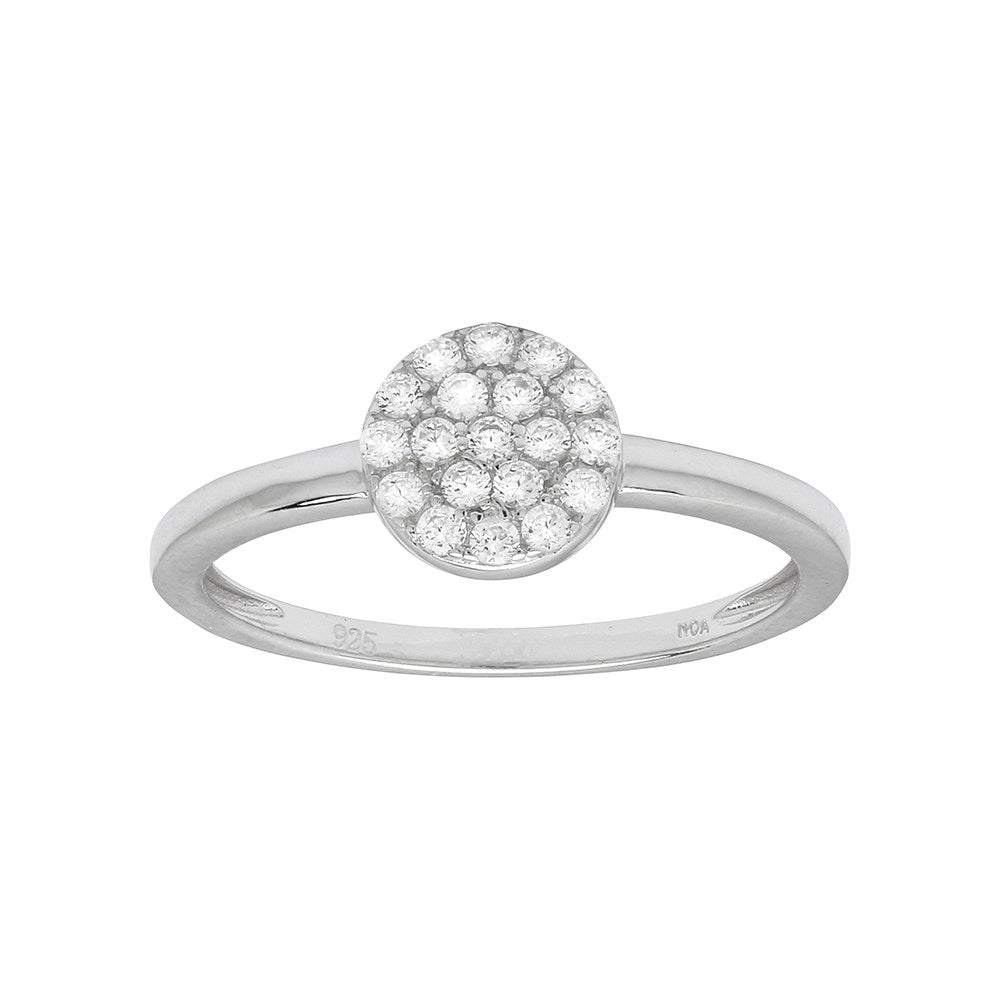 Sølv ring ANNIENOR sorte cz. rund 6mm
